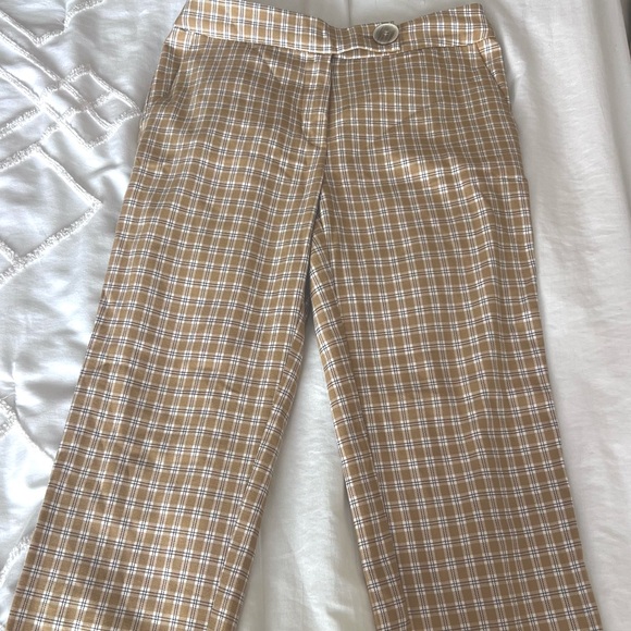 Mango Plaid Straight Leg Pants - Picture 3 of 5